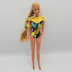 Tropical Barbie Doll 1985 Mattel Extra Long Hair Original Swim Suit